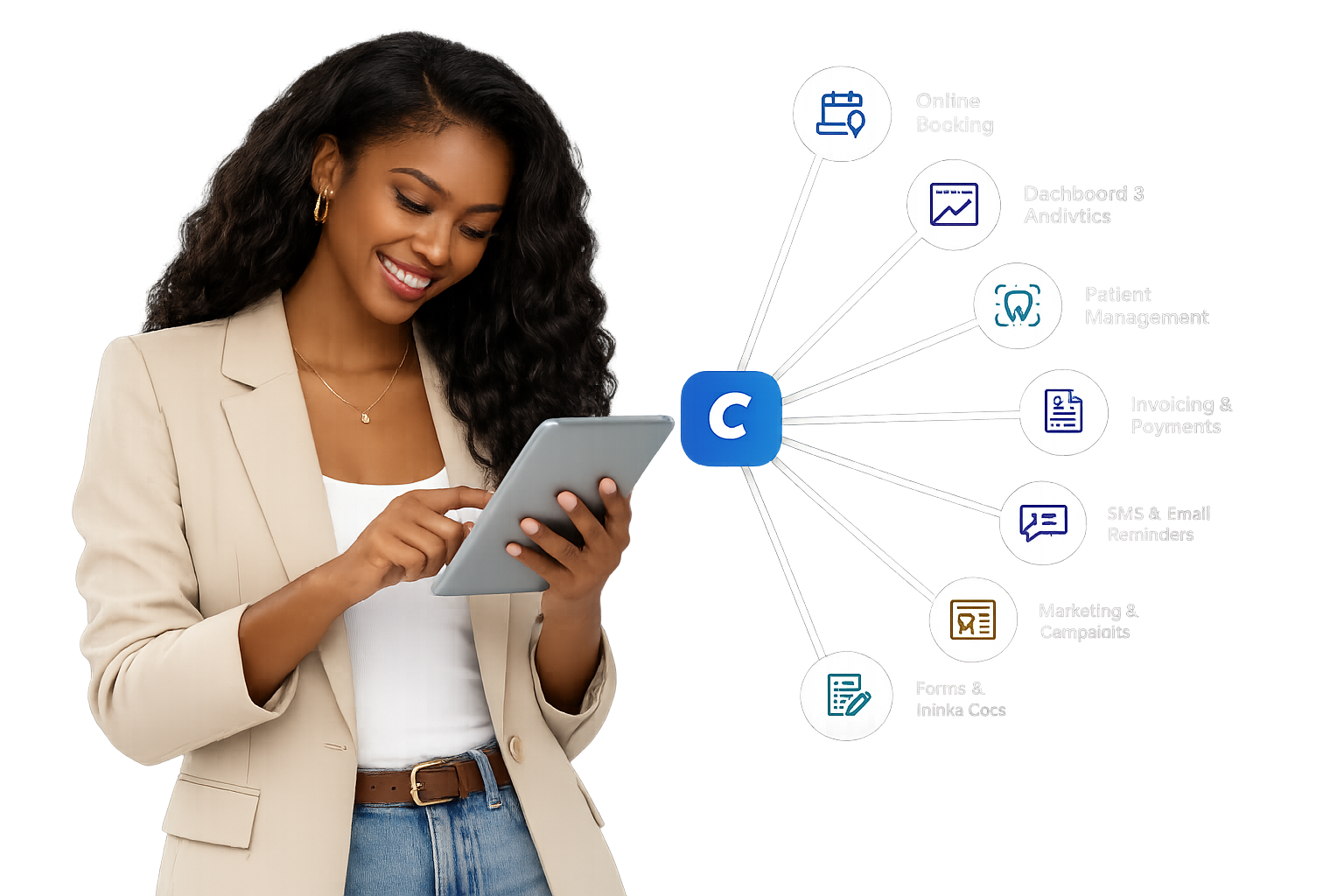 SmileFlow comparison after image showing connected dental practice workflows